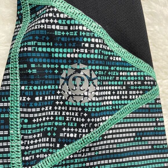 Lululemon Seawheeze Leggings Pace Rival Size 6 Bali Breeze Teal Stretch Crop - Picture 10 of 13
